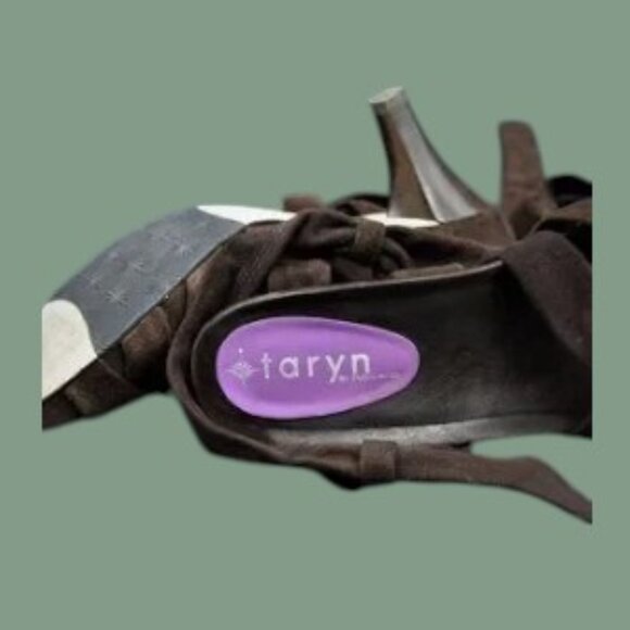 Taryn by Taryn Rose Gladiator Lace Up Sandals Butter Soft Leather Chocolate - Picture 8 of 13